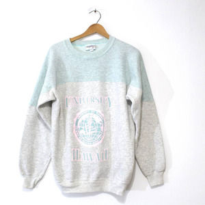 Vintage Gray Sweatshirt Classic Crewneck Relaxed Fit